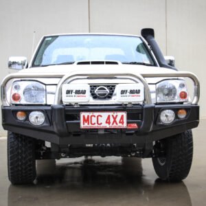 MCC 'FALCON STAINLESS SINGLE LOOP' BULL BAR TO SUIT NISSAN NAVARA D22 01/1998-2015 (LONG, SHORT BED)