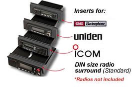 4WD INTERIORS ROOF CONSOLE INSERT TO SUIT UHF - GME 3100/ UNIDEN 7700NB (102 X 24)