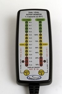 NATIONAL LUNA DUAL BATTERY MONITOR WITH ALARM