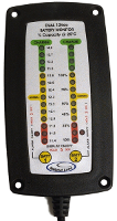 NATIONAL LUNA DUAL BATTERY MONITOR W/ ALARM. FLUSH MOUNT.