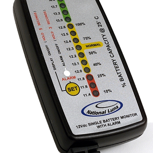 NATIONAL LUNA SINGLE BATTERY MONITOR WITH ALARM