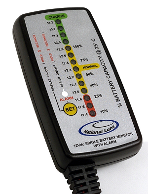 NATIONAL LUNA SINGLE BATTERY MONITOR WITH ALARM