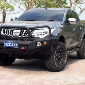 MCC 'ROCKER 3 LOOP SANDBLACK' BULL BAR W/ FOG & PLATES TO MITSUBSHI TRITON MQ 08/2015-2018