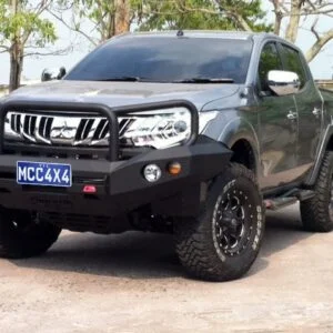 MCC 'ROCKER 3 LOOP SANDBLACK' BULL BAR W/ FOG & PLATES TO MITSUBSHI TRITON MQ 08/2015-2018