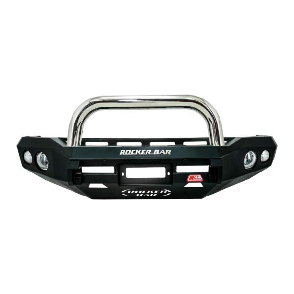 MCC ROCKER STAINLESS SINGLE LOOP W/ FOG & PLATES TO SUIT NISSAN NAVARA D22 01/1998-2015