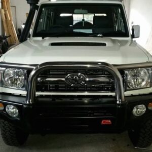 MCC FALCON STAINLESS TRIPLE LOOP BAR TO SUIT TOYOTA LANDCRUISER 70 SERIES (76 SERIES WAGON, WORKMATE/GXL, 78, 79)