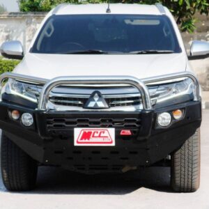 MCC STAINLESS TRIPLE LOOP FALCON BAR W/ FOG & PLATES TO SUIT MITSUBISHI PAJERO SPORT 12/2015-2020
