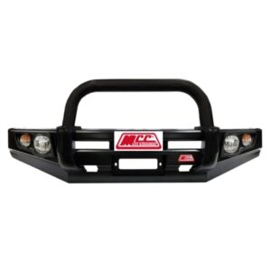 MCC BLACK SINGLE LOOP FALCON BAR WITH PLATES AND FOGS TO SUIT MITSUBSHI PAJERO SPORT 12/2015-2020