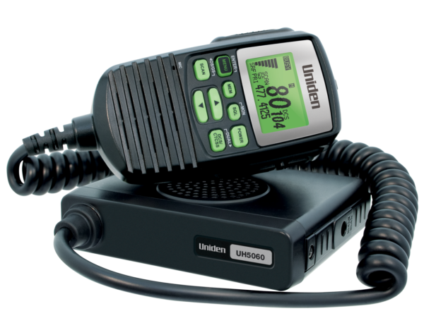 Uniden 80 Channel Mini Compact UHF CB Mobile Radio with Remote Speaker Mic (UH5060)