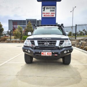 MCC ROCKER LOW LOOP BULLBAR W/ FOG & PLATES TO SUIT NISSAN PATROL GU Y62 02/2013-ON