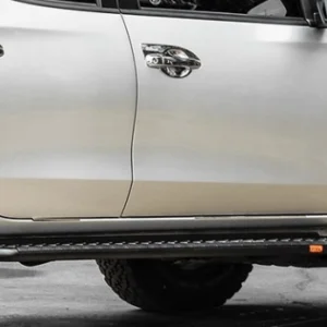 PIAK SIDE STEPS_ AL CHECKER PLATE SILVER ANODIZED MITSUBISHI TRITON MQ 2015+