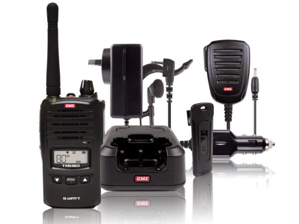 GME 5/1 WATT UHF CB HANDHELD RADIO WITH ACCESSORIES (TX6160)