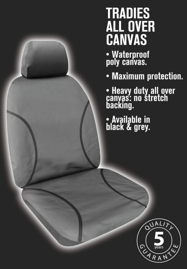SPERLING REAR ROW TRADIES CANVAS SEATCOVERS TO SUIT TOYOTA LANDCRUISER DOUBLE CAB WAGON 2007 - CURRENT