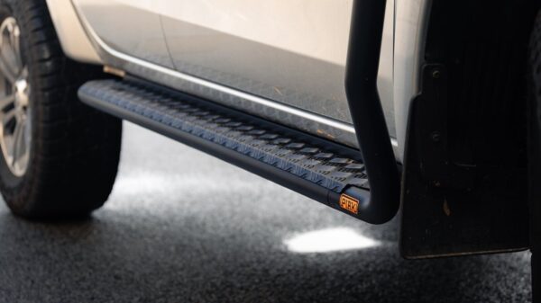 PIAK Side Steps_AL Checkerplate Black Anodized To Suit Ford Ranger PXI / PXII / PXIII & Mazda BT50 (2011-On)