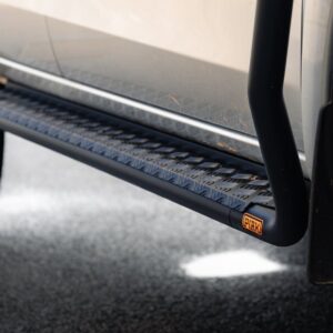 PIAK PIAK SIDE STEPS_AL CHECKERPLATE BLACK ANODIZED TO SUIT FORD RANGER RAPTOR (2018-ON)