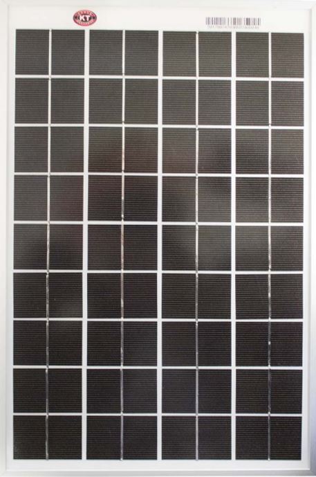 KT SOLAR - 10 Watt, 12V Single Cell Mono-crystalline Solar Panel