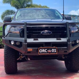 PIAK ELITE POST BAR W/ BLACK TOW POINTS & UNDER BAR PLATES TO SUIT FORD RANGER & EVEREST (2015-2021)