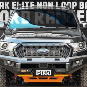PIAK ELITE NON LOOP BAR W/BLACK TOW POINTS & ORANGE UBP TO SUIT FORD RANGER & EVEREST (2015-2021)