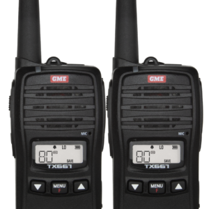 GME UHF CB HANDHELD 1 WATT RADIO - TWIN PACK (TX667TP)