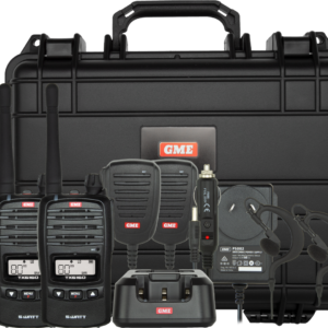 GME 5/1 WATT UHF CB HANDHELD RADIO (TWIN PACK) ACCESSORIES INCLUDED (TX6160TP)