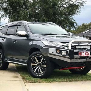 MCC FALCON STAINLESS SINGLE LOOP BULLBAR W/FOGS AND PLATES TO SUIT MITSUBISHI PAJERO SPORT 2020 ON