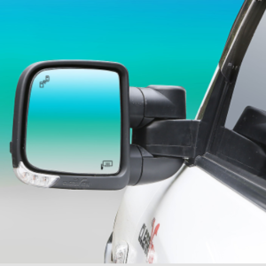 Clearview Towing Mirrors [Compact, Pair, Heated, Power-fold, BSM, Multi-Signal, Electric, Chrome] To Suit Toyota Prado 150 Series 11/2009-ON