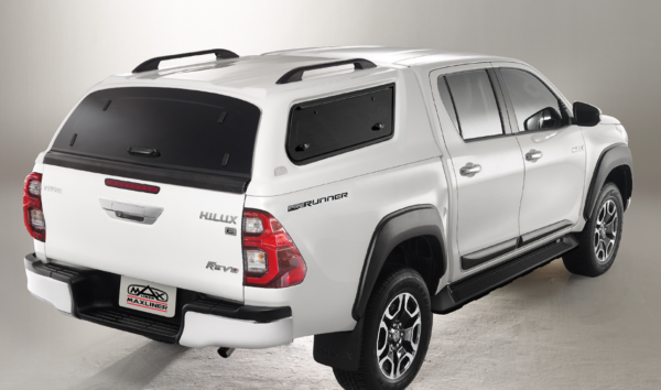 MAXTOP FULL OPTION CANOPY TO SUIT TOYOTA HILUX DUAL CAB 2015 ON - SLIDE WINDOWS