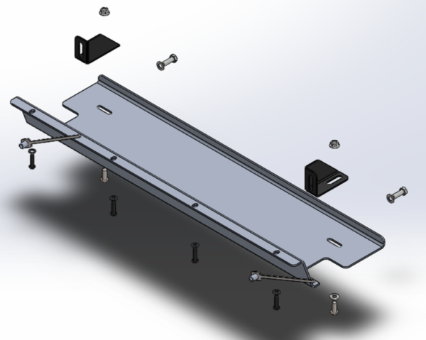 OFFROAD ANIMAL Skid Plate For Predator Bull Bar To Suit Jeep Wrangler JL & Jeep Gladiator JT (2019-On)