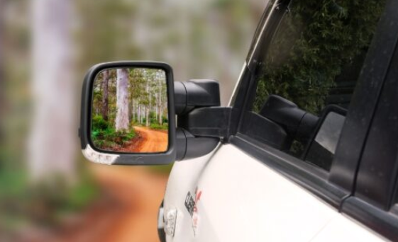 Clearview Towing Mirrors [Compact, Pair, Heat, Power-Fold, BSM, OAT Sensor, Indicators, Electric, Chrome] To Suit Ford Ranger & Everest (2022-On)