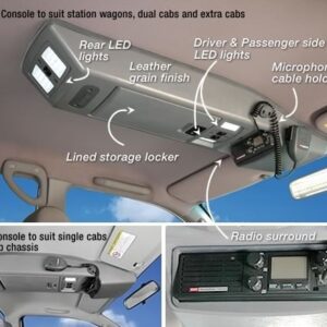 4WD INTERIORS ROOF CONSOLE SUITS TOYOTA LANDCRUISER 100 SERIES STD WAGON 04/1998 - 11/2007 GXL 04/1998 - 07/2002