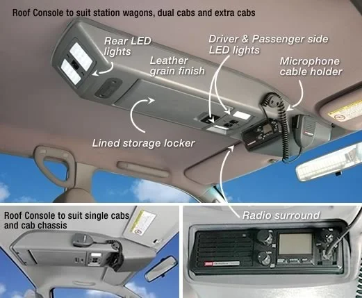 4WD INTERIORS ROOF CONSOLE SUITS NISSAN PATROL GU SINGLE CAB 02/1999 ON