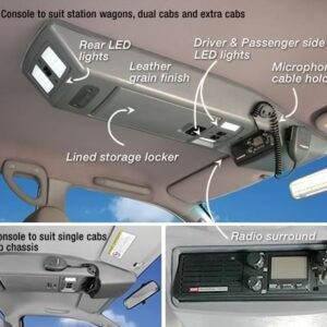4WD INTERIORS ROOF CONSOLE SUITS TOYOTA HILUX SINGLE CAB 03/2005-09/2015